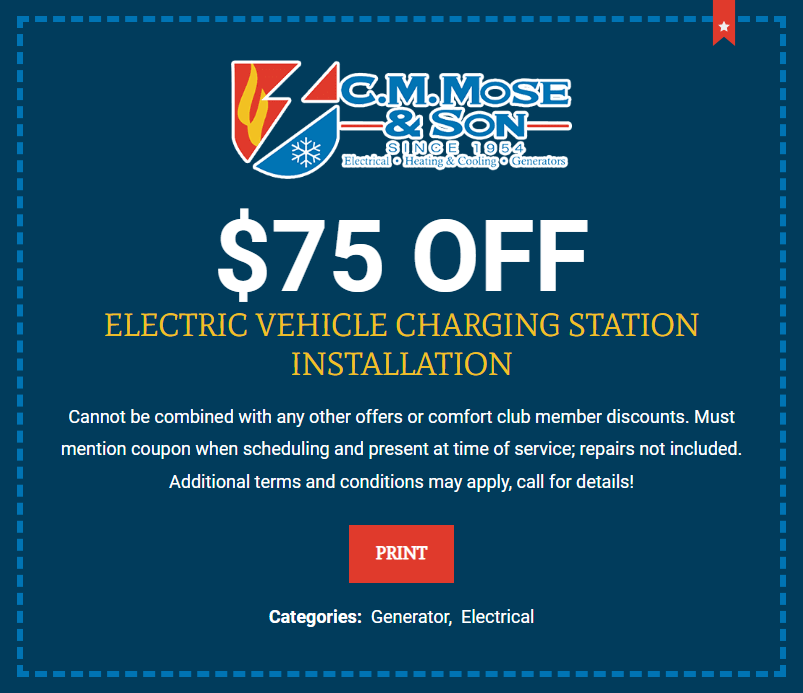 Electric Vehicle Charging Station Installation Coupon