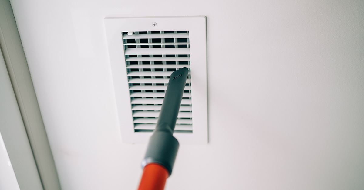 cleaning AC vent