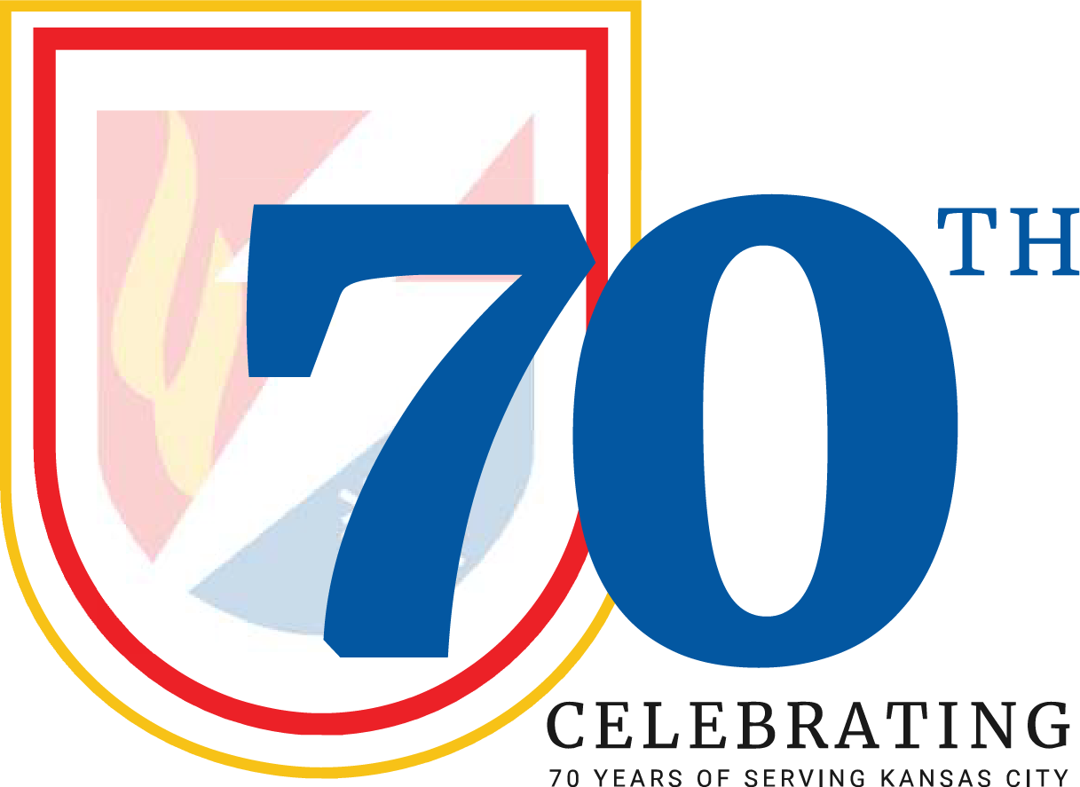 Celebrating 70 years logo
